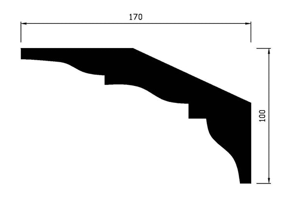 C233 - Medium Stepped Ogee - Cornice