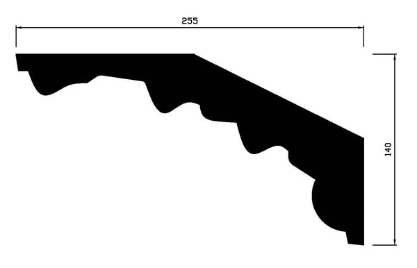 C258  - Large Plain Cornice